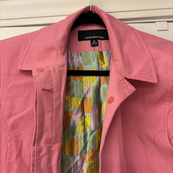 Ladies Jones New York All Weather Petal Pink Lined Coat. Medium. So Cute. Button - Picture 5 of 10